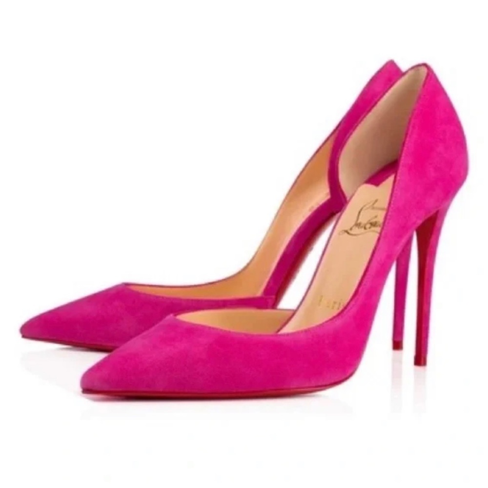 Christian Louboutin Suede Fuchsia Color